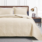 Love's cabin Quilts for Queen Bed Blue Bedspreads - Soft Bed Summer Lightweight Bedspread Comforter - Modern Style Coin Pattern Coverlet for All Season - 3 Pieces (1 Quilt, 2 Pillow Shams)