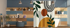 Shower Curtain Blue Eucalyptus Shower Curtains for Bathroom, Watercolor Leaf Shower Curtain Sets Waterproof Plant Shower Curtain Leaves Fabric Cloth Bathroom Curtains 72x72 inch with Hooks