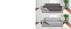 Easy-Going Reversible Couch Cover for 3 Cushion Couch Sofa Cover for Dogs Water Resistant Furniture Protector Cover with Foam Sticks Elastic Straps for Pet Cat (Sofa, Gray/Light Gray)